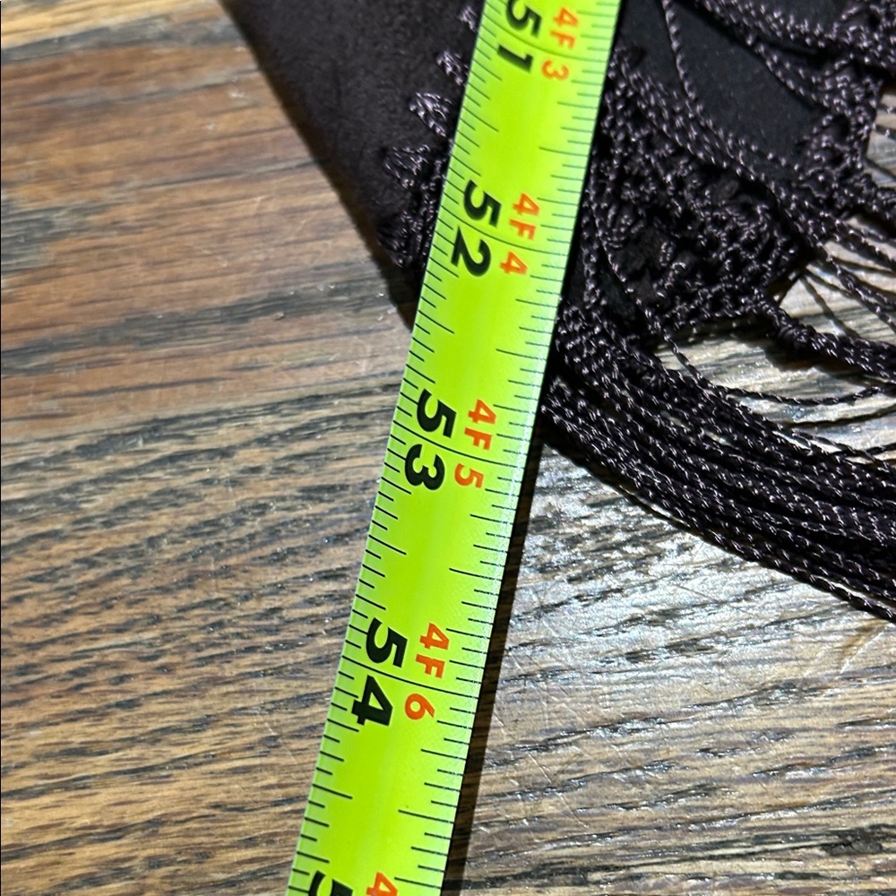 Preston & York Dark Brown Fringe Shawl - Picture 2 of 9